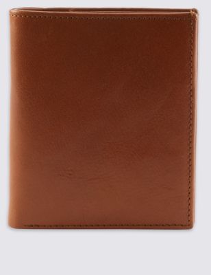 Leather Tall Bifold Wallet with Cardsafe&trade;